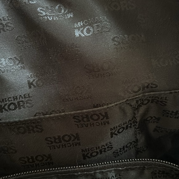 MICHAEL KORS black handbag, shiny, 10x16, lightly used - Picture 5 of 6